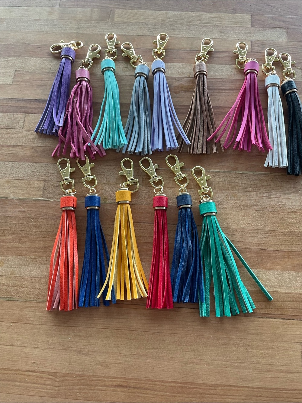 PU Leather Tassel Bag charm Choose 2 (Multiple Colors) - Picture 2 of 10